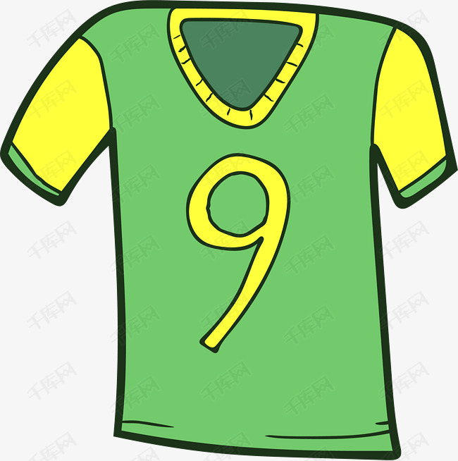 卡通9号足球服图标ui设计