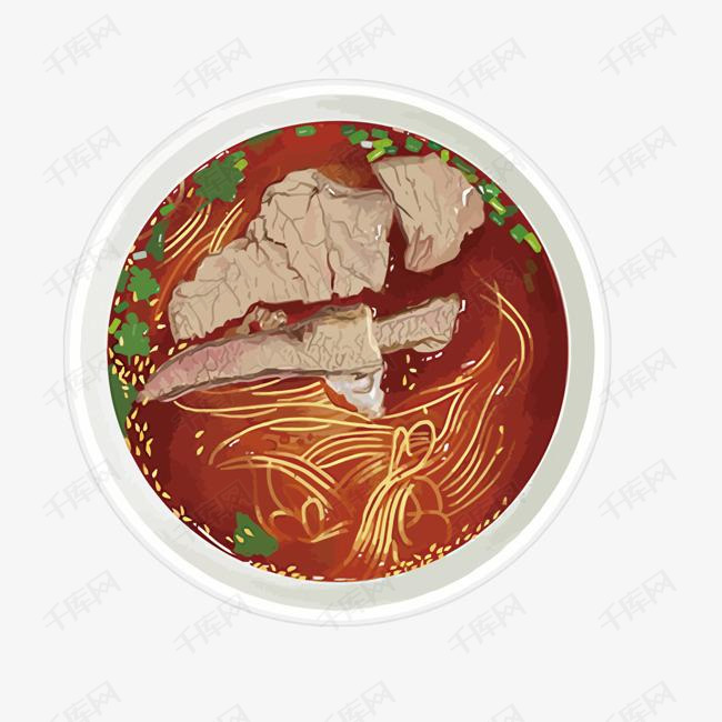 矢量牛肉面
