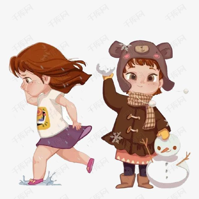 卡通女孩素材图片免费下载_高清卡通手绘png_千库网