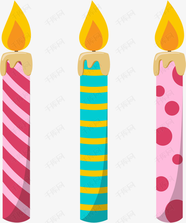彩色蜡烛设计素材的素材免抠卡通有趣矢量图案设计图彩色底纹蜡烛烛光