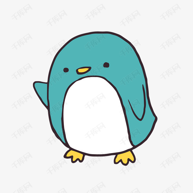 卡通手绘企鹅免抠素材
