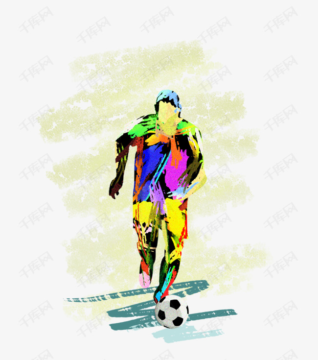 2018世界杯足球运动员彩绘设计