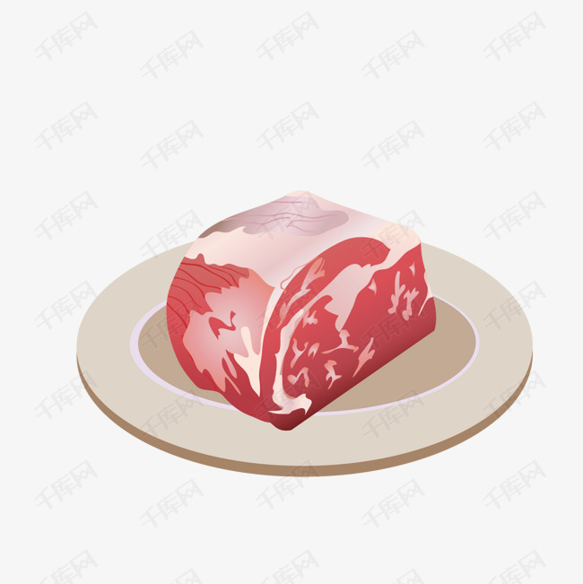 卡通猪肉设计元素素材的素材免抠手绘猪肉卡通猪肉肉食设计猪瘦肉猪肉