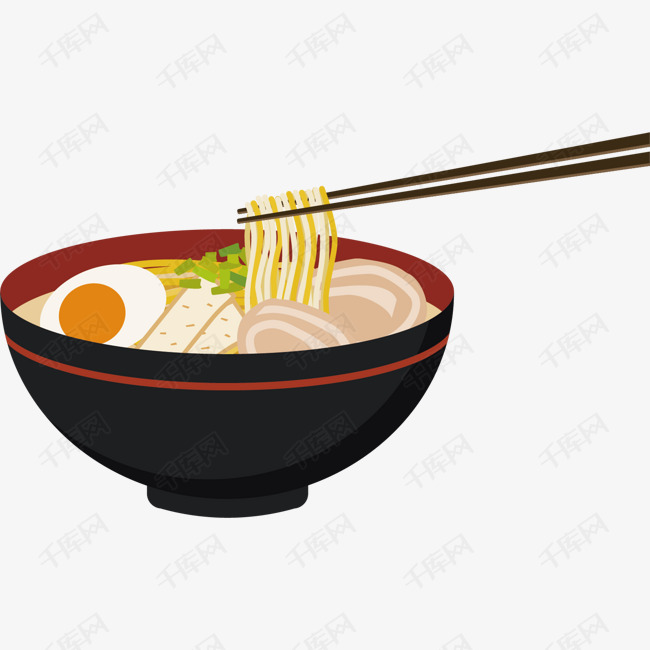 面条卡通插图                                            创意卡通