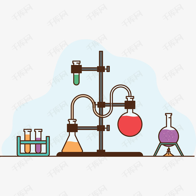 创意卡通实验室插画