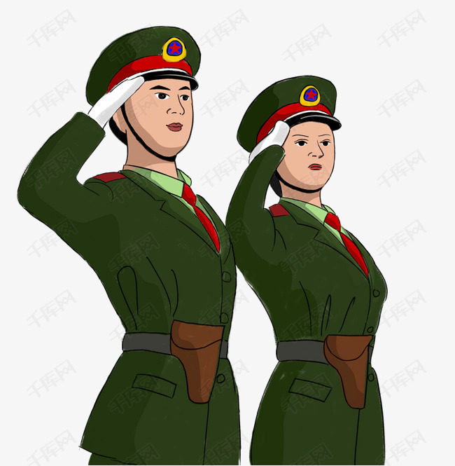 面向国旗敬礼的军人