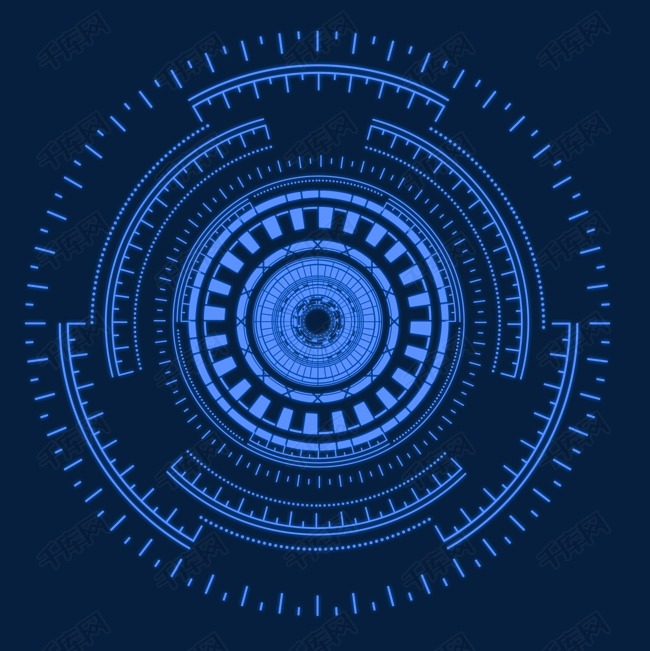 蓝色科技元素图标高清图
