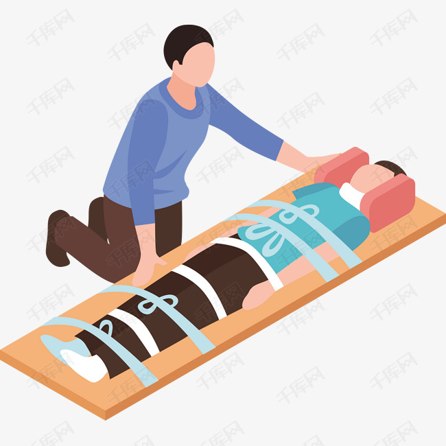 骨折病人四肢固定的素材免抠骨折骨折病人固定四肢固定固定包扎急救