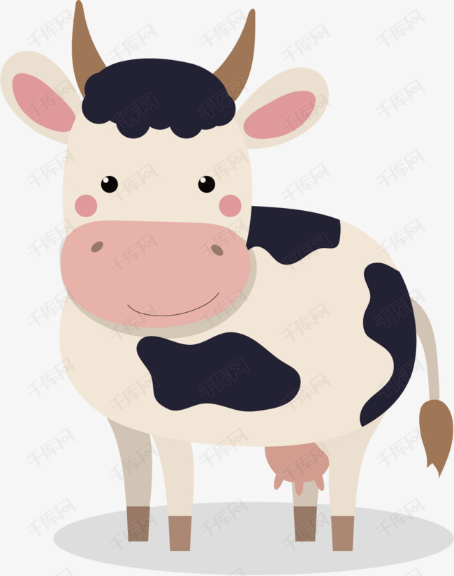 卡通奶牛矢量图下载素材图片免费下载_高清psd_千库网