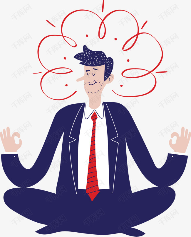 思考打坐商务小人的素材免抠矢量png商务小人打坐打坐小人思考思考的
