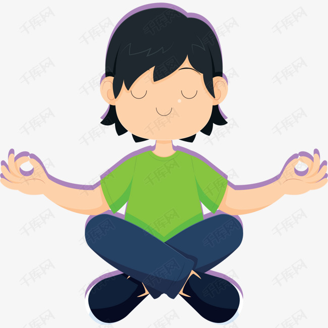 静心冥想打坐的人