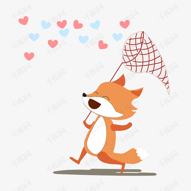 图形创意标识  爱情创意广告  奔跑的狐狸