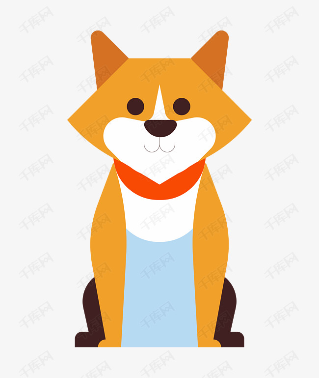 手绘卡通动物小狗的素材免抠手绘卡通动画动漫卡通动物卡通小狗