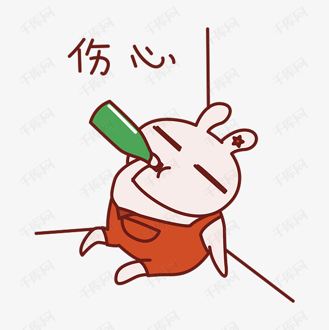 兔子日常表情包之伤心