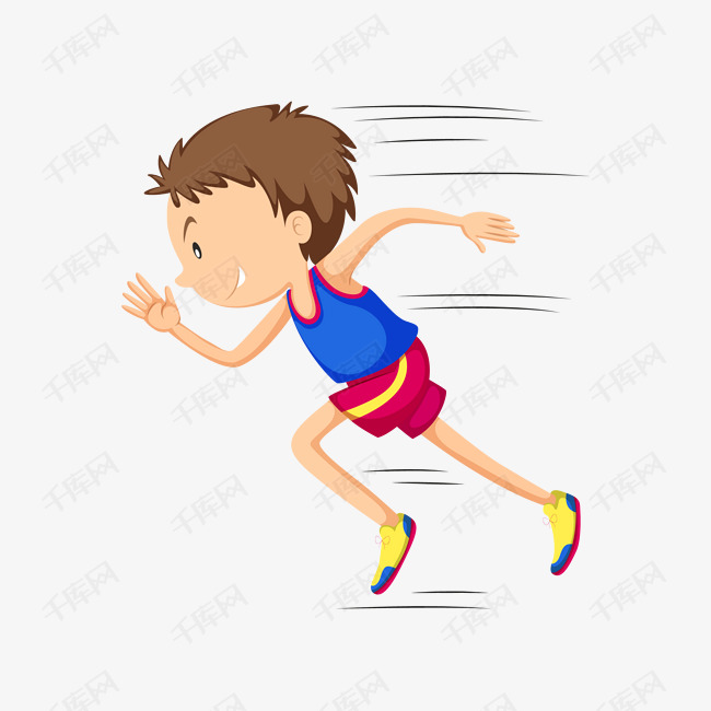 手绘卡通跑步运动员的素材免抠手绘卡通跑步运动员运动起跑