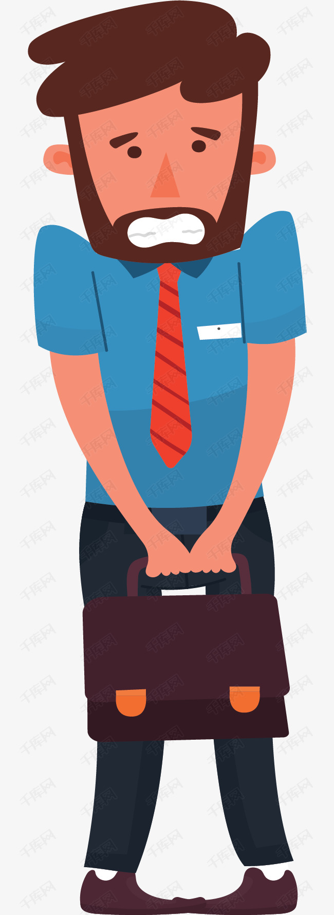 做错事害怕的商务小人素材图片免费下载_高清