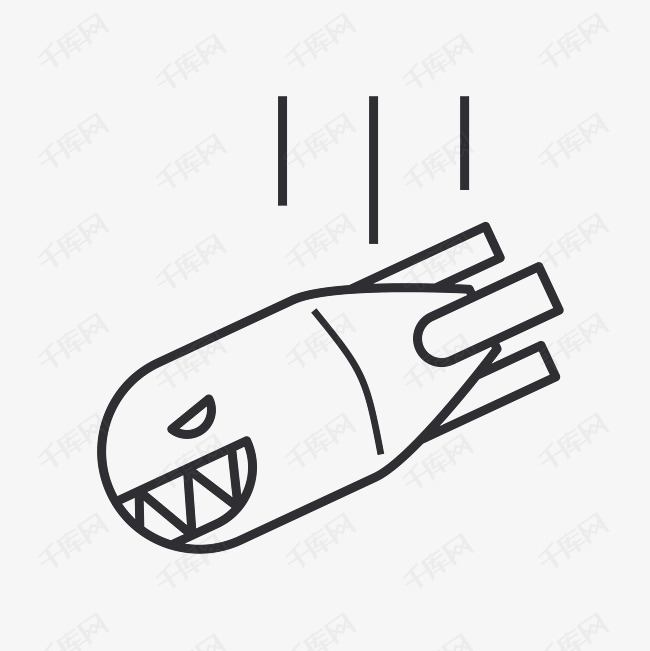 卡通导弹素材图案