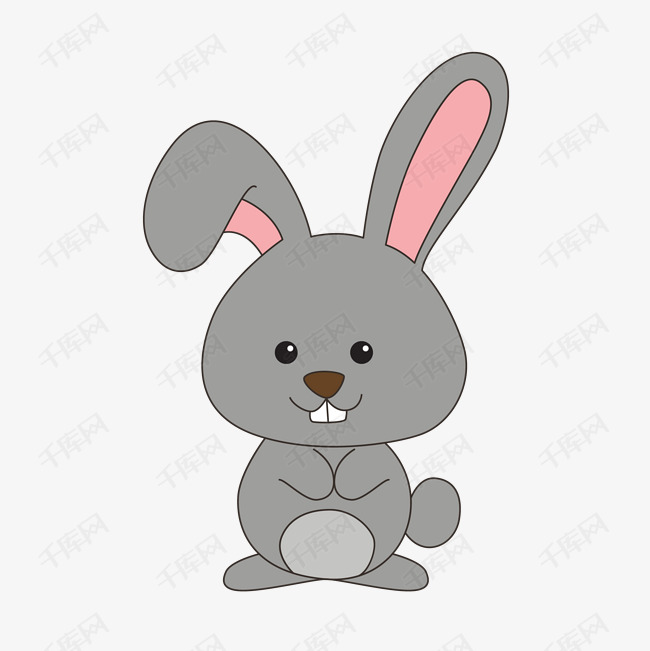 卡通兔子矢量图下载的素材免抠动物插图十二生肖卡通兔子卡通插图创意