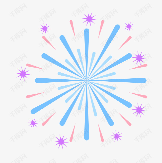 卡通烟花矢量图下载