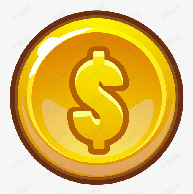 卡通金币矢量图下载