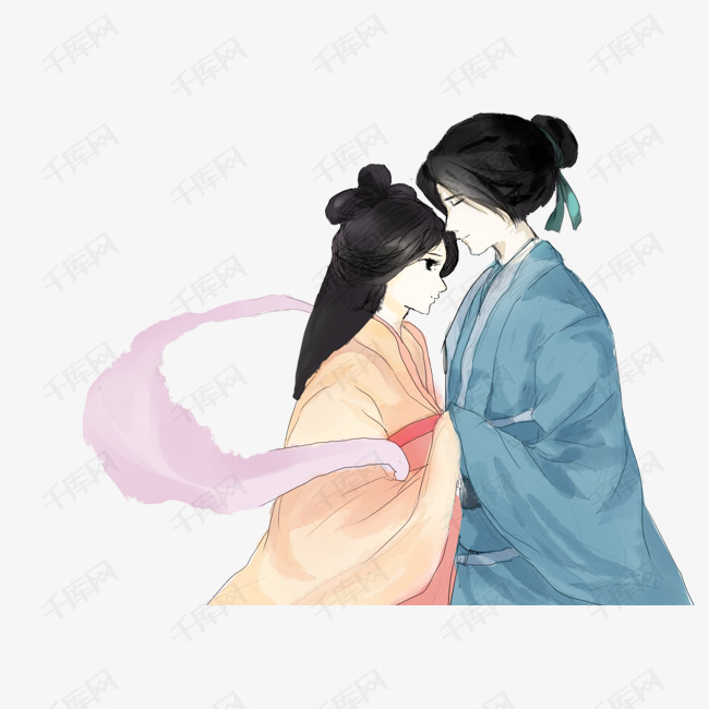 七夕节动漫古风牛郎织女插图