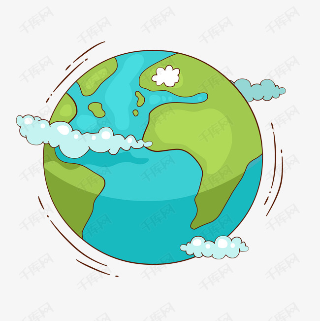 卡通地球矢量图下载的素材免抠卡通地球卡通插图创意卡通插图png图