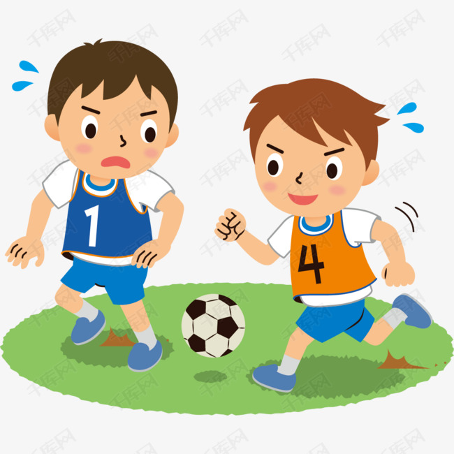 卡通踢足球矢量图下载的素材免抠体育运动人物插图卡通踢足球卡通插图