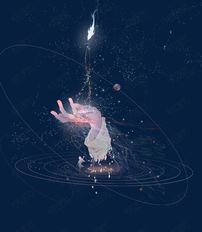 握不住的时间沙手绘梦幻插画