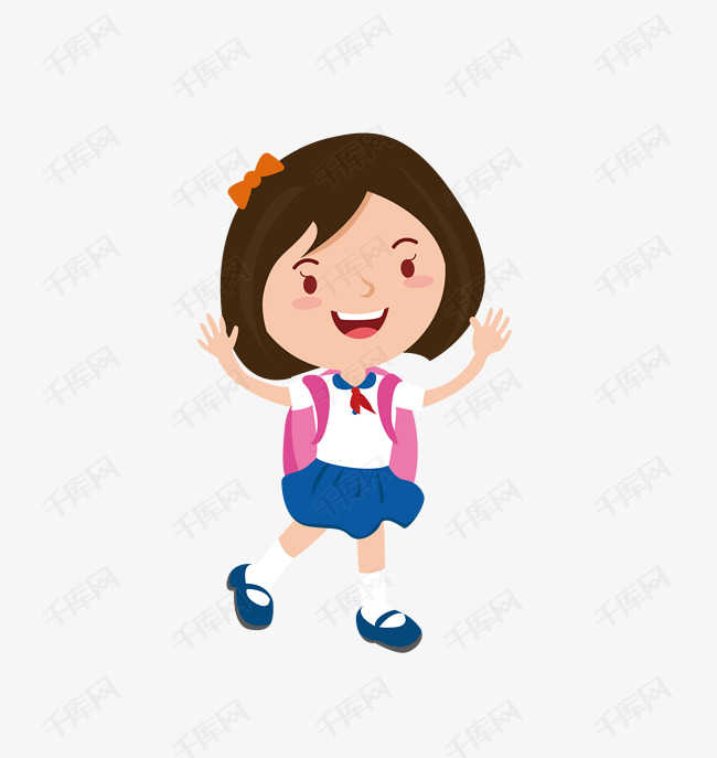 带红领巾的小女学生