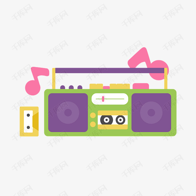 创意卡通收音机png