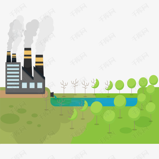 污染绿色环境的工厂