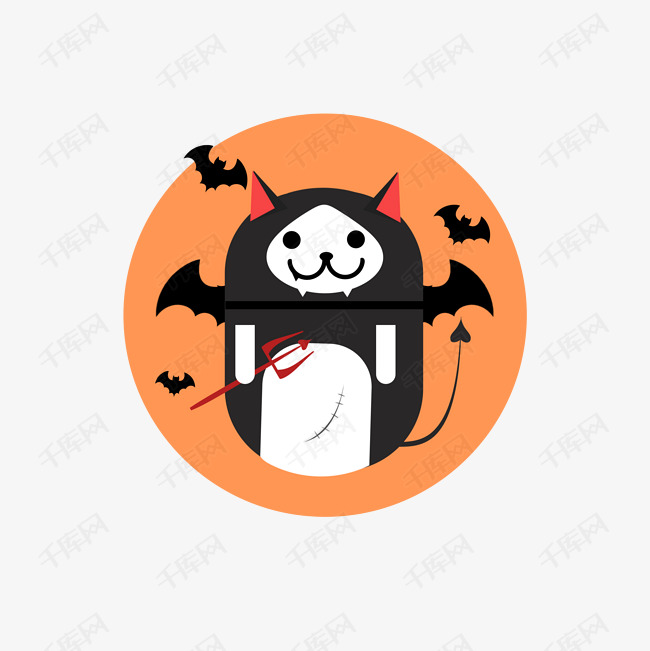 可爱胶囊猫系列万圣节小恶魔喵星人