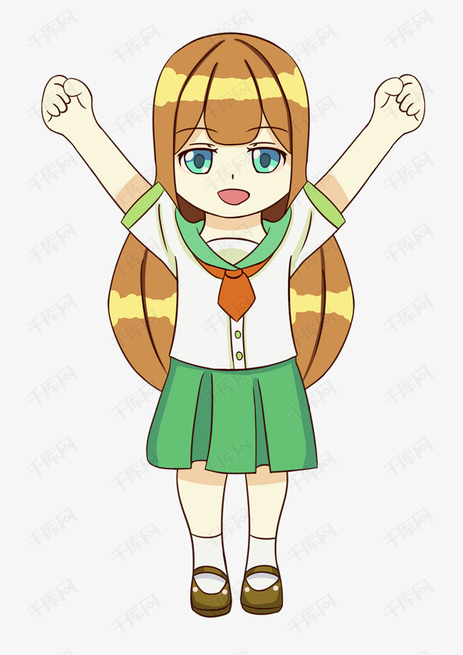 超可爱q版校服女孩
