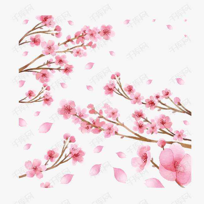 卡通桃花矢量图下载