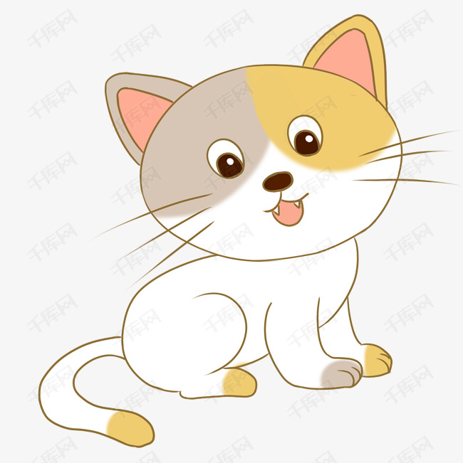 萌宠小猫卡通动物插画