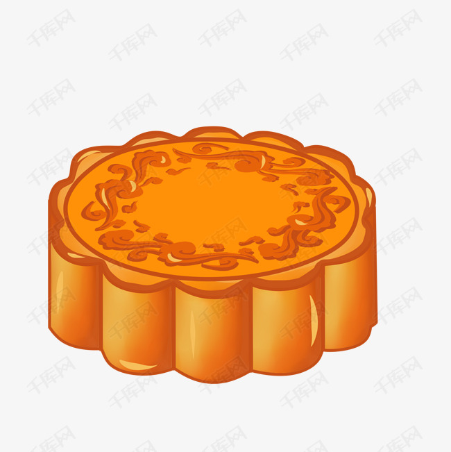 中国月饼  中式花纹  剪纸花边