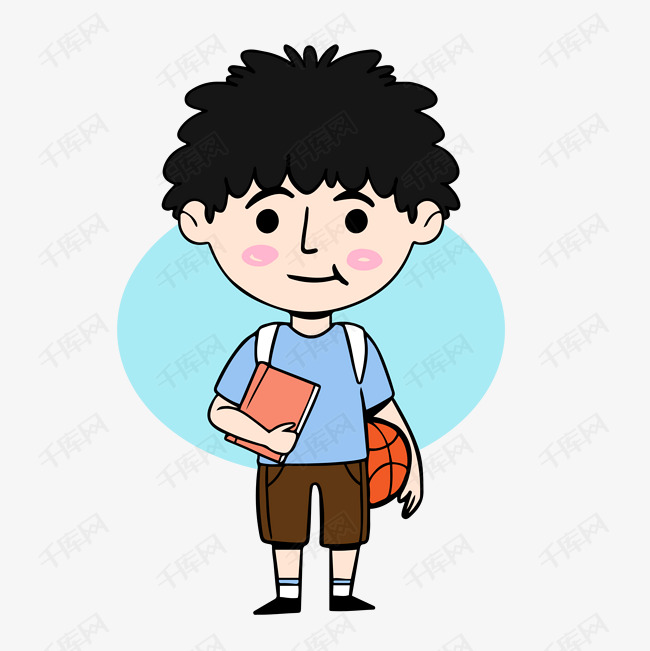 可爱人物运动男学生插画素材图片免费下载_高清psd_千