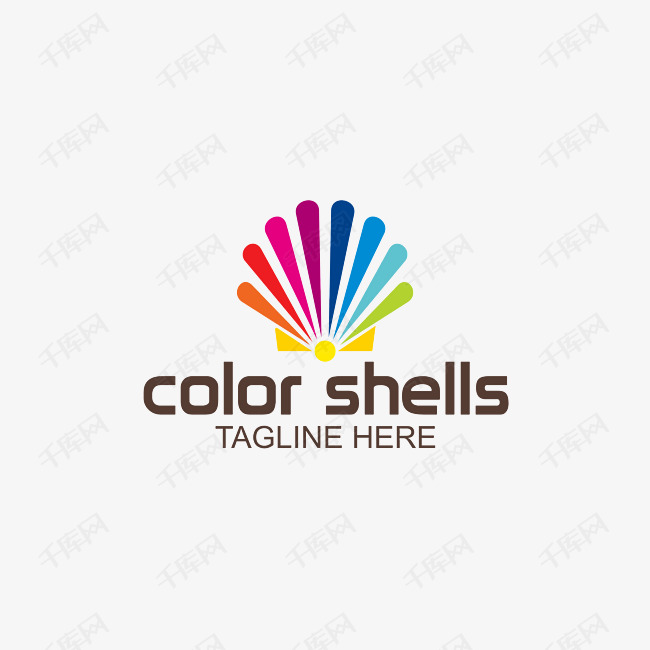 彩色的贝壳logo