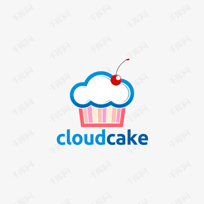 可爱的蛋糕logo