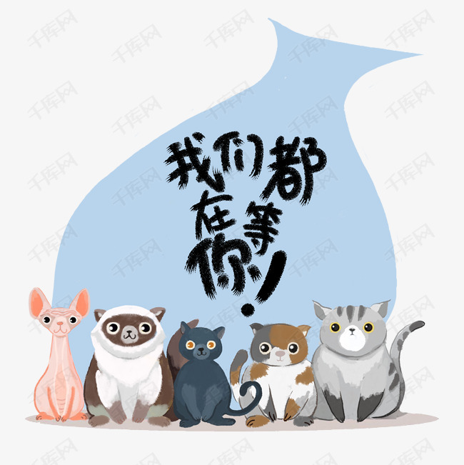 招聘招人宠物店兽医诊所可爱猫咪主子png图