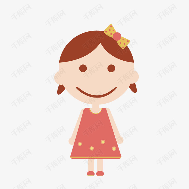 可爱卡通少女手绘卡通设计
