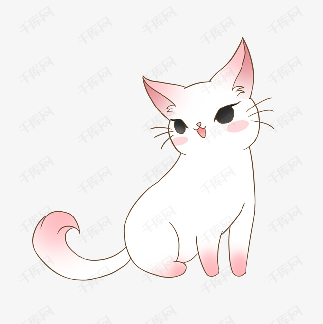 手绘可爱萌宠猫咪插画的素材免抠动物卖萌卡通可爱宠物手绘