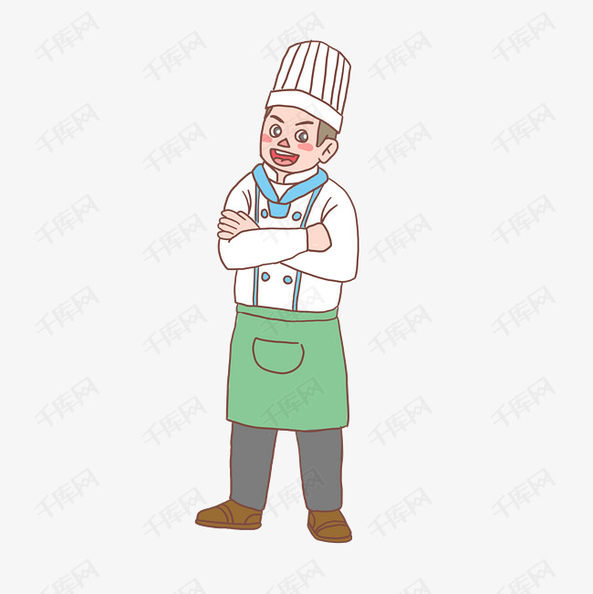 美食餐饮厨师手绘卡通人物07