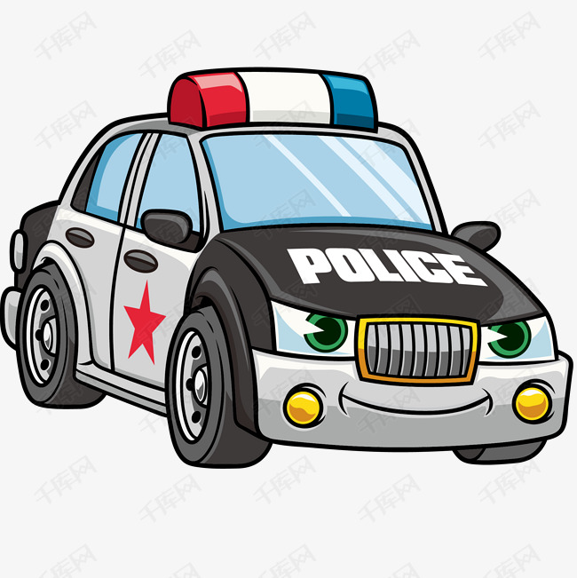 卡通警车免抠png