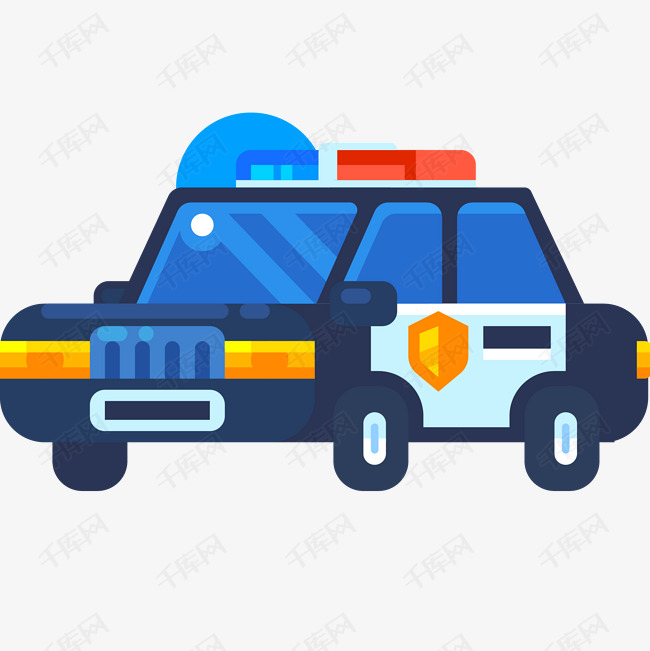 卡通警车免抠png