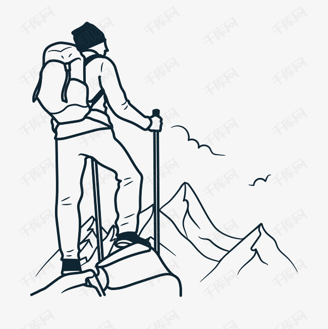登山者装饰素材图案