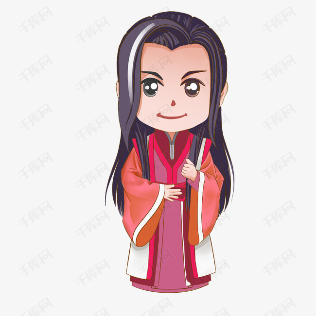 汉服男子厚涂psd