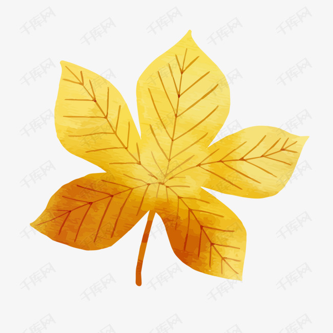 黄色卡通秋季五角树叶的素材免抠黄色树叶五角五角树叶黄色树叶秋季