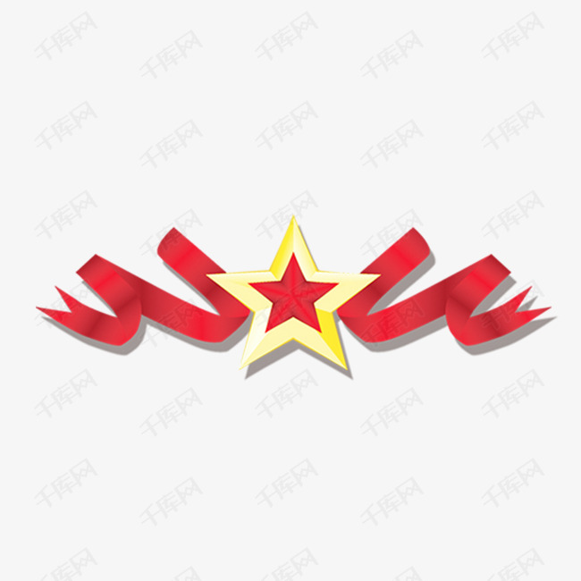 中国传统节日国庆节红色五角星