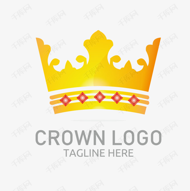 华丽皇冠logo的素材免抠皇冠金色金黄色矢量精美logo